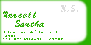 marcell santha business card